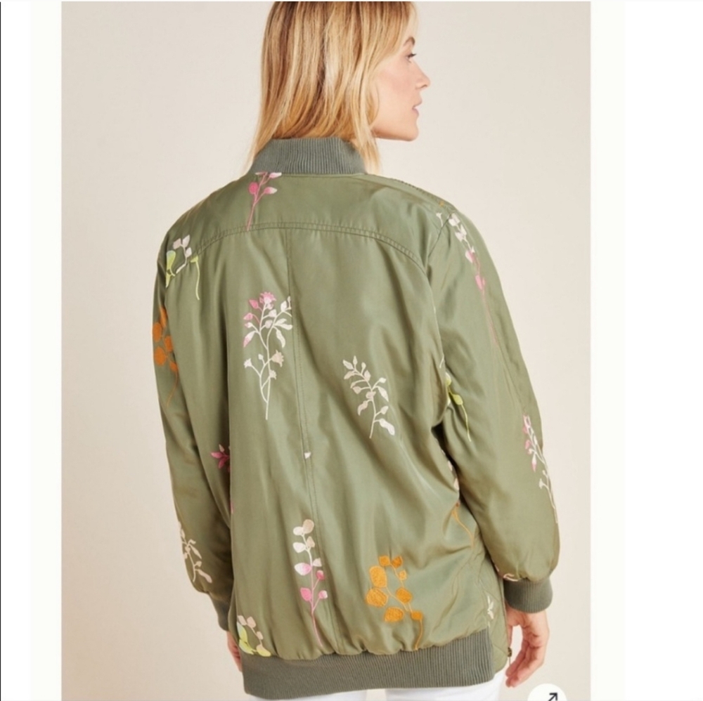 Anthropologie Ainsley Embroidered Bomber Jacket - Picture 3 of 9